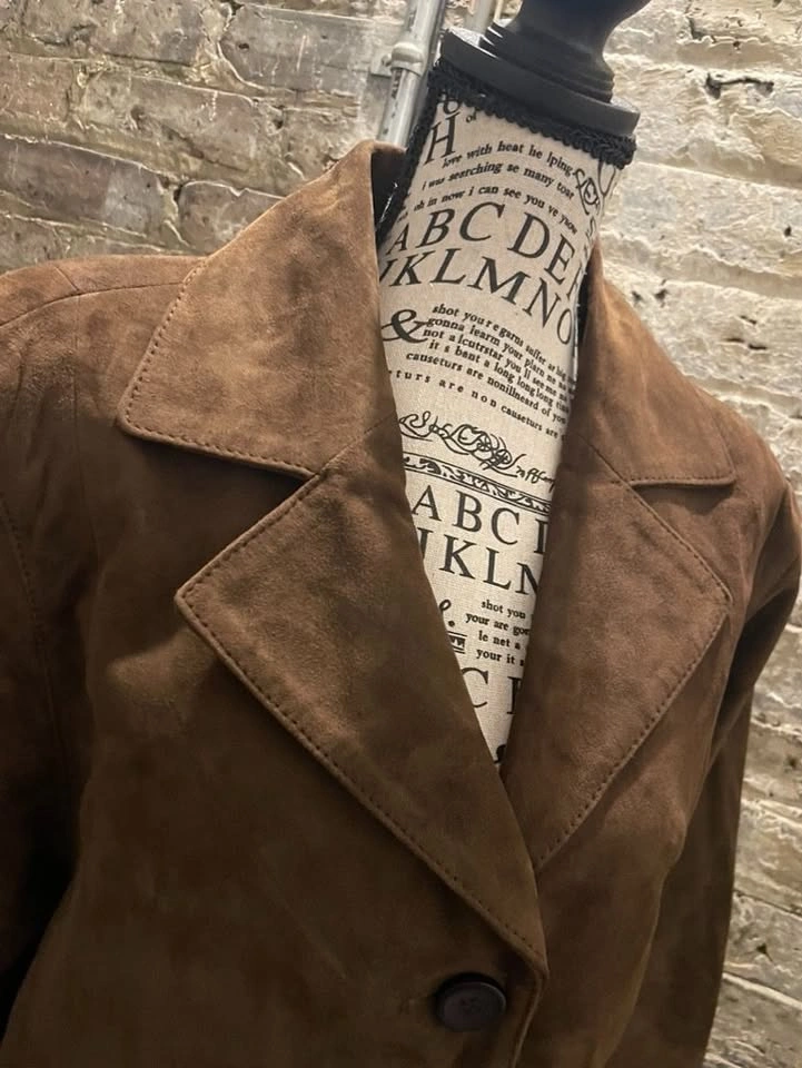 Gorgeous Ladies' Brushed Leather 3/4 Coat Sz 10 - photo 4