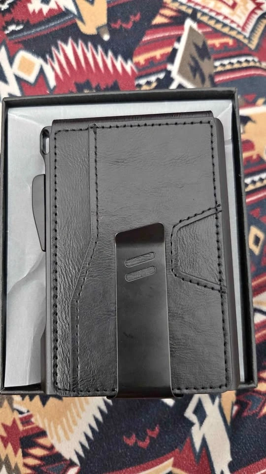 Slim Pop-Up Wallet with Money Clip and RFID Blocking