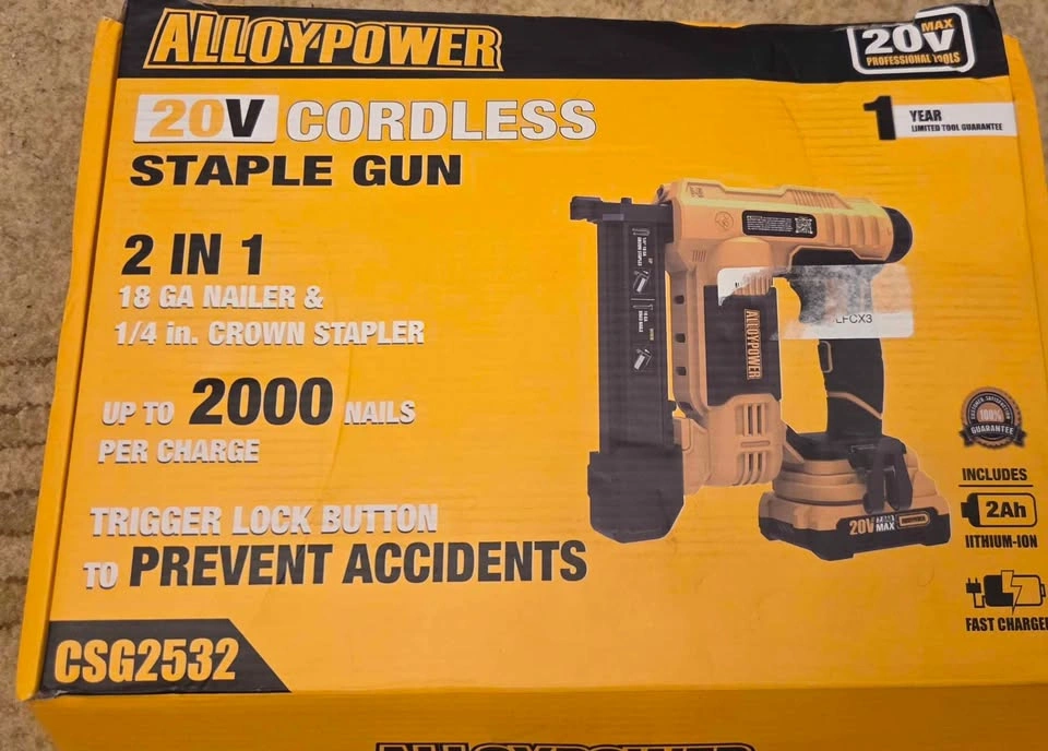ALLOYPOWER CSG2532 20V Cordless Staple Gun - photo 2