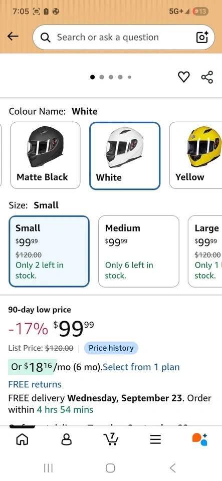 ILM Full Face Motorcycle Helmet ILM-313 size small - photo 2