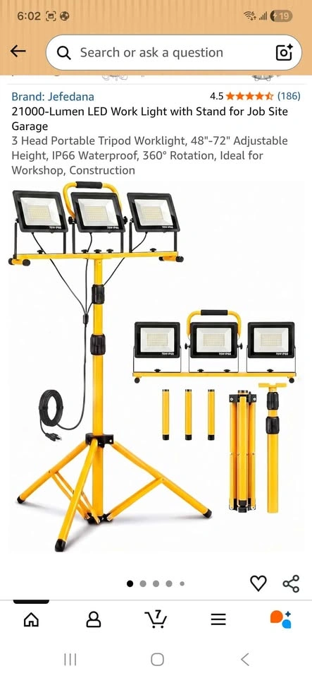 21000-Lumen LED Work Light with Stand - photo 2