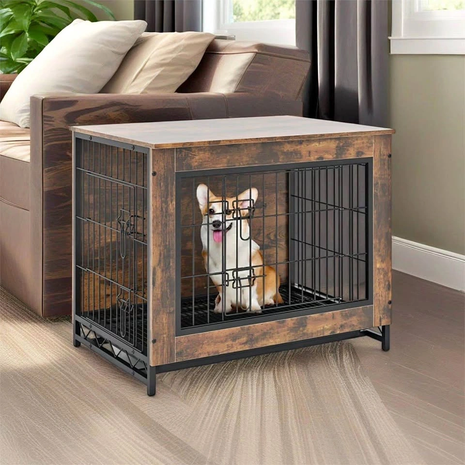 Wooden Furniture Style Dog Crate End Table
