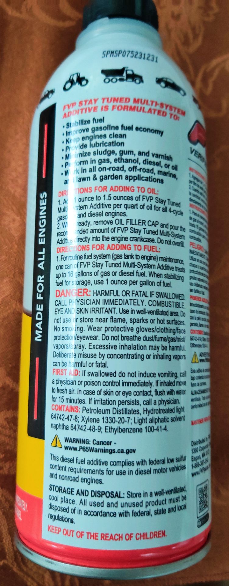 NEW FVP Stay Tuned Fuel Stabilizer 16 oz - photo 2