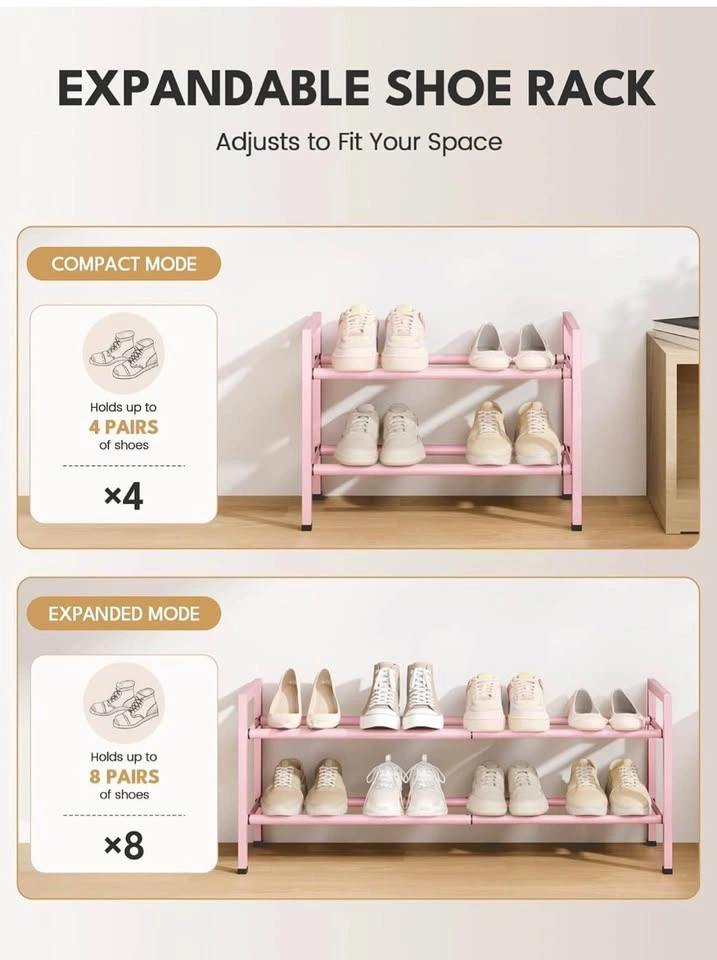 NEW- Expandable Shoe Rack, 18 33 in - photo 4