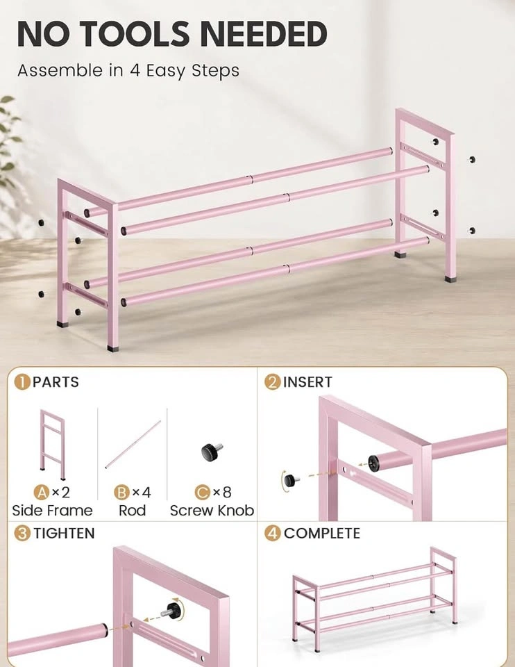 NEW- Expandable Shoe Rack, 18 33 in - photo 5
