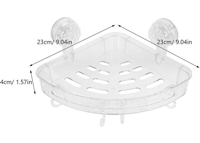 Corner Shower Shelf with Suction Cups - photo 3