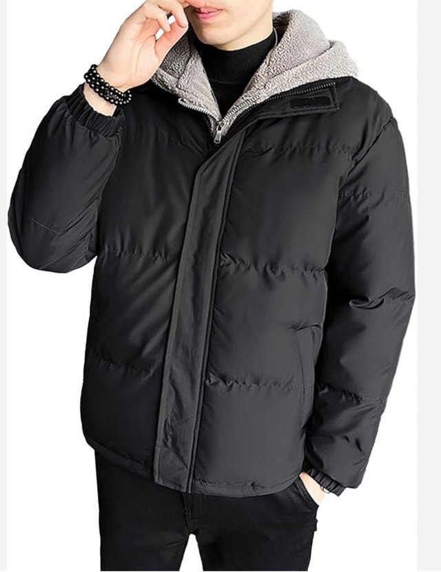 Puffer Casual Hooded Parka Jacket! Size L/XL