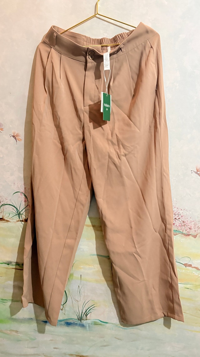 Beige Halara High Waisted Wide Leg Pants - Size L - photo 3