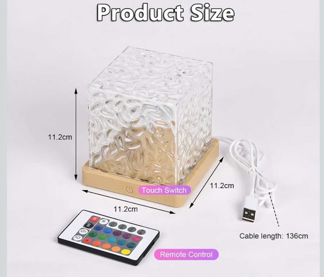 Square Dynamic Water Ripple Ambient Lamp - photo 3
