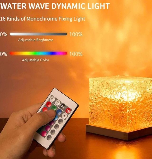 Square Dynamic Water Ripple Ambient Lamp - photo 4