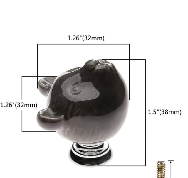 6 Cabinet Knobs-Bear - photo 2