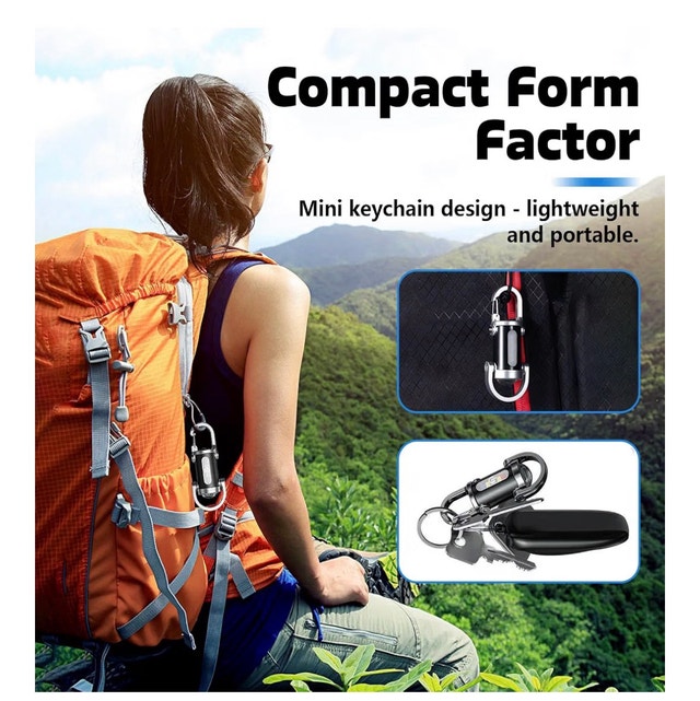 Mini Carabiner Keychain LED Flashlight - photo 2