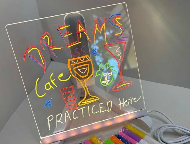 DIY Handwritten/Graffiti Notes, Acrylic Luminescent Lamp - photo 4