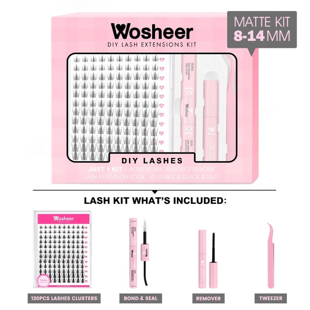 Wosheer DIY Lash Extensions Kit 8-18mm