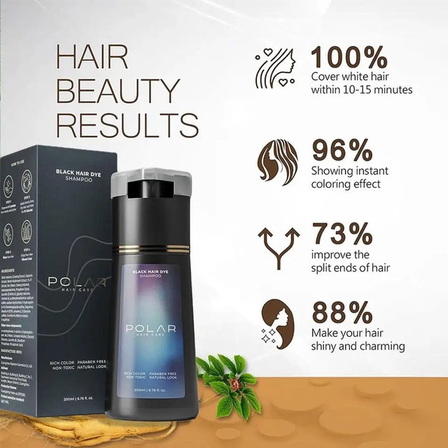 Polar Hair Care Dark Brown Hair Dye Shampoo - photo 3