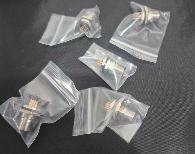 Elecbee M12 12-Pin Male Flush Type A-Code PCB Socket