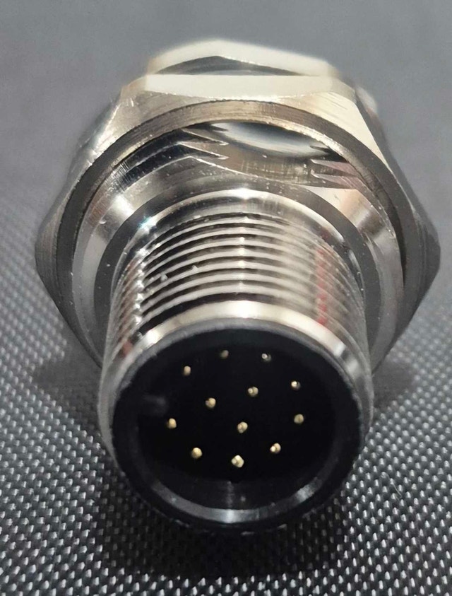 Elecbee M12 12-Pin Male Flush Type A-Code PCB Socket - photo 3
