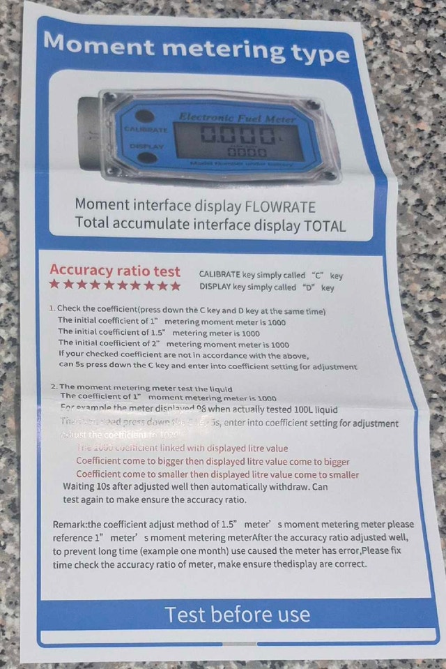 Electronic Fuel Meter Turbine Flowmeter - photo 5