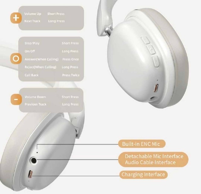 SY-T1 Bluetooth Over Ear Headphones - photo 4