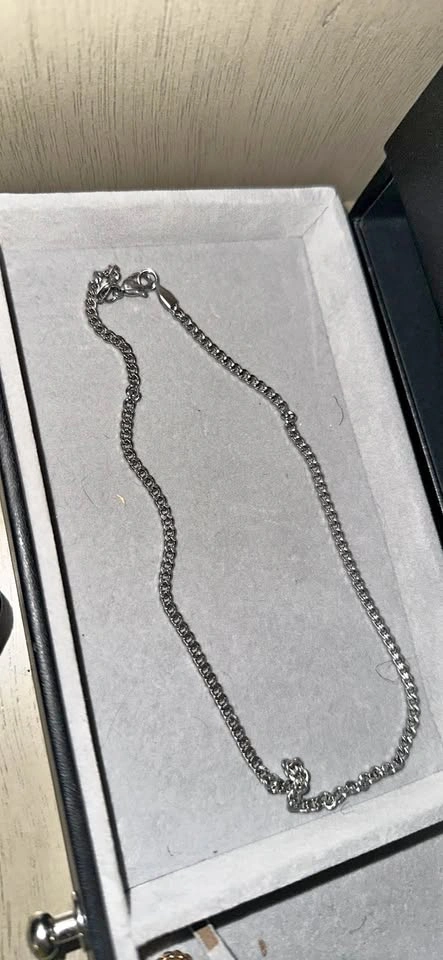 White gold plated chain