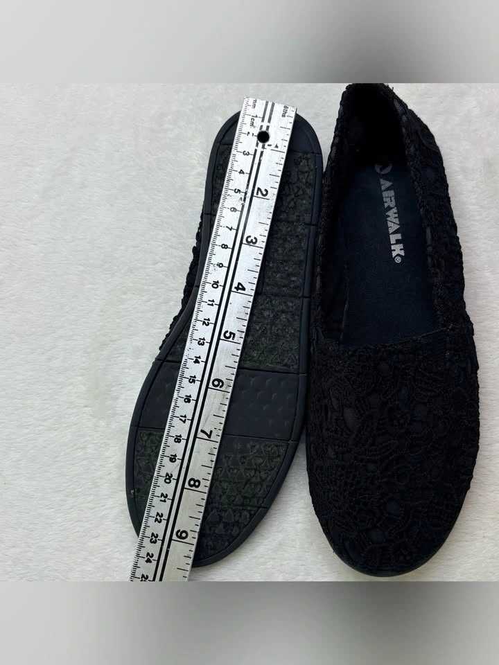 Airwalk Black Lace Slip On Flats Casual Walking Shoes Womens Siz - photo 5