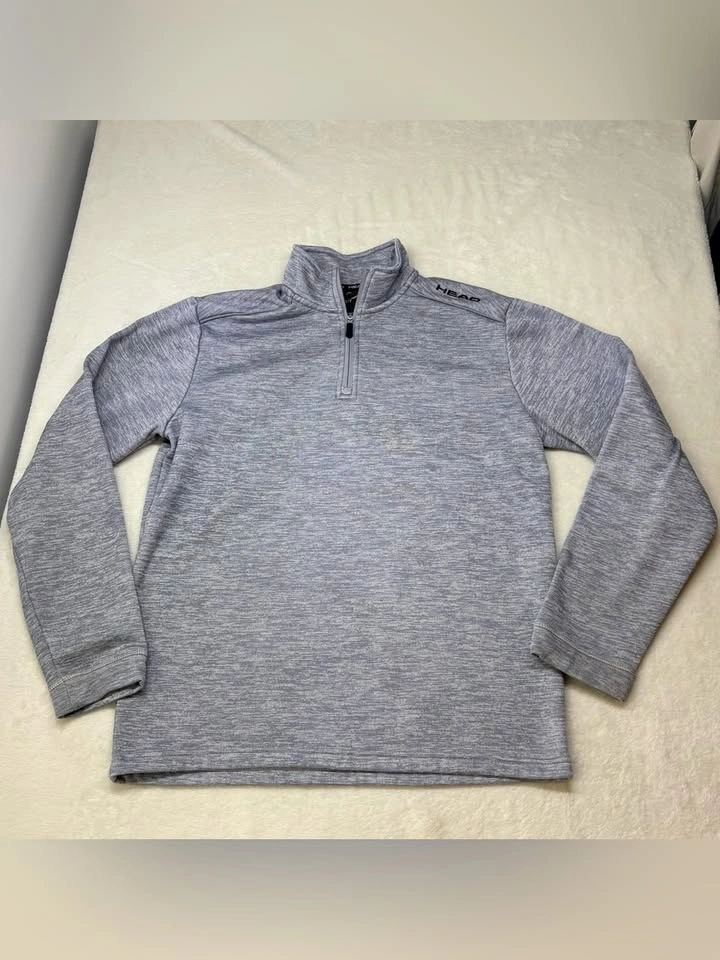 Head Heather Grey Quarter Zip Long Sleeve Athletic Top Mens S - photo 2