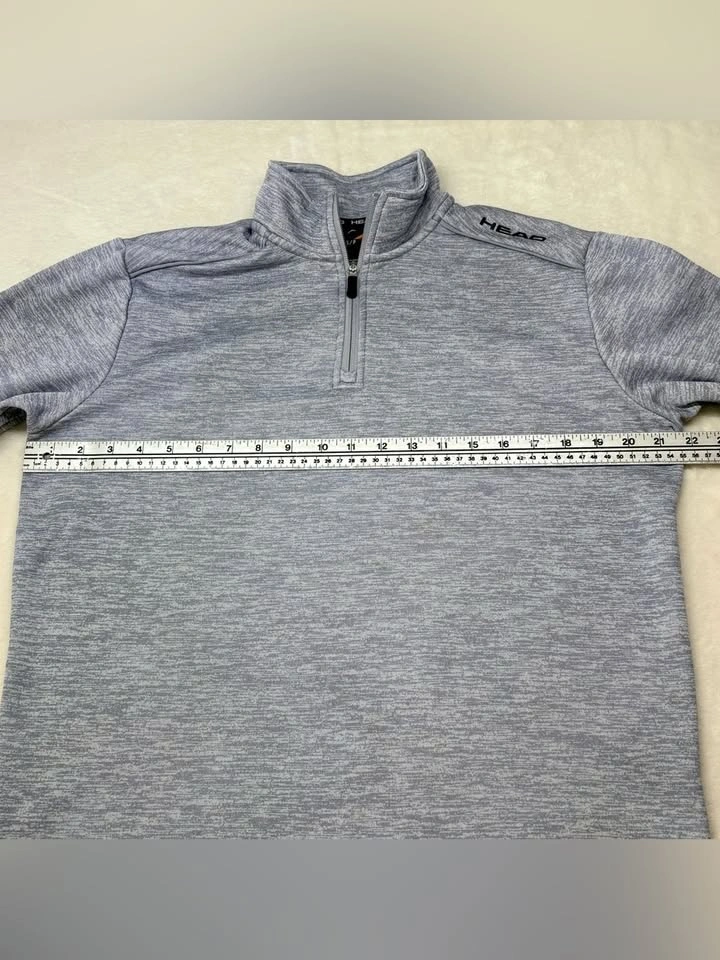 Head Heather Grey Quarter Zip Long Sleeve Athletic Top Mens S - photo 4