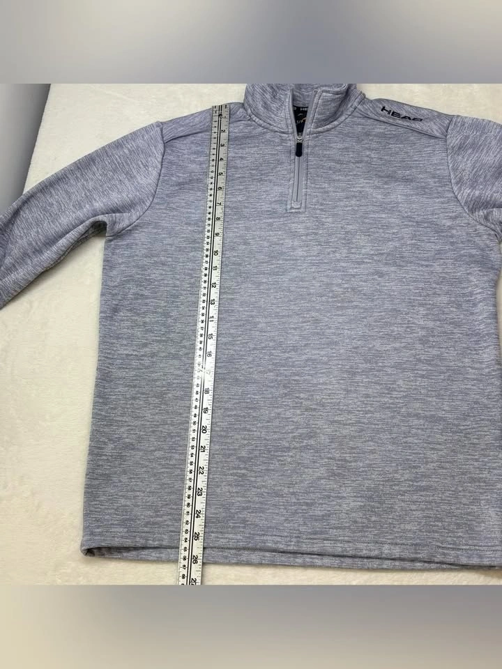 Head Heather Grey Quarter Zip Long Sleeve Athletic Top Mens S - photo 5