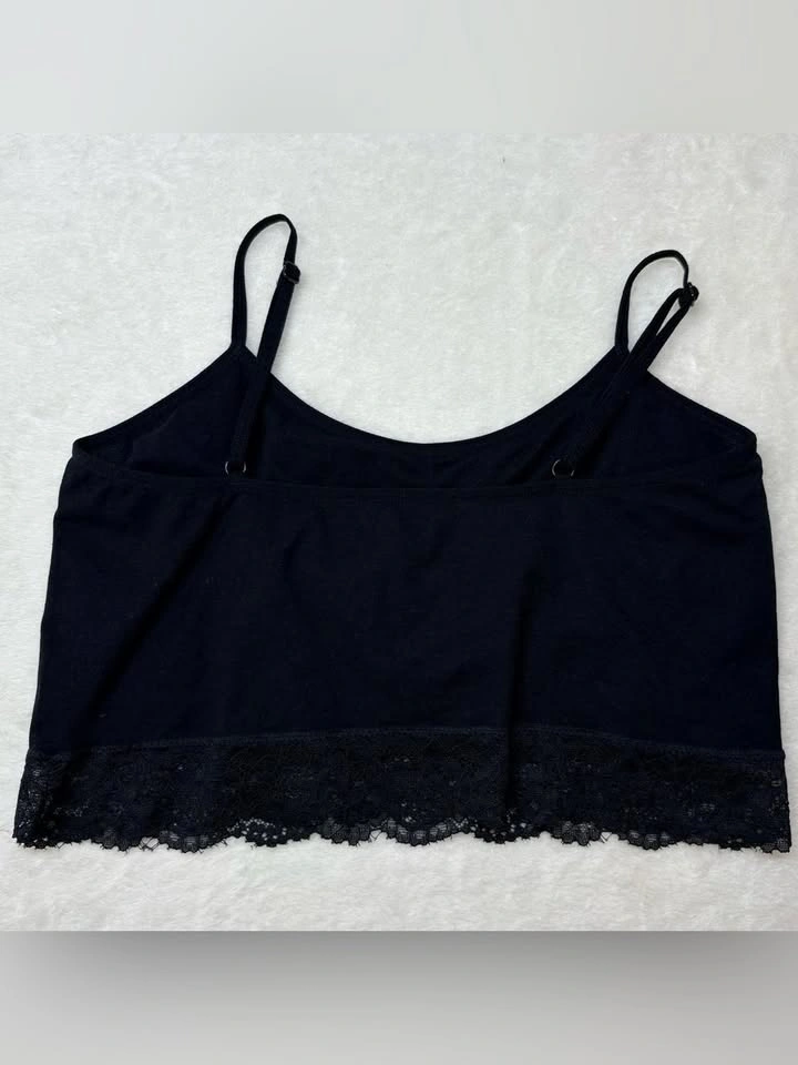 Primark Love To Lounge Crop Tops Black White Lace Shelf Bra - photo 5