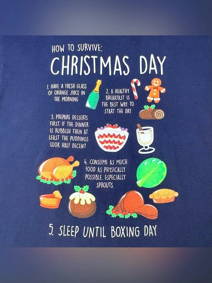 Walnut and 39th Christmas Day Graphic T Shirt Navy Blue XL - photo 3