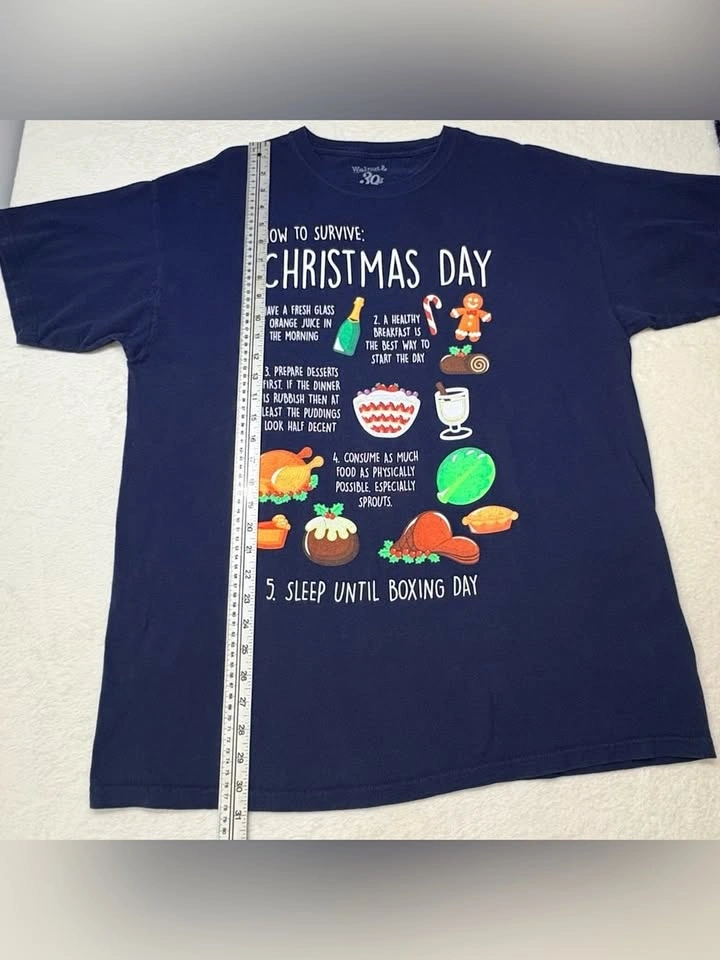 Walnut and 39th Christmas Day Graphic T Shirt Navy Blue XL - photo 5