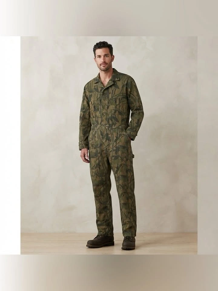 Cabelas Vintage 1980s Camouflage Coveralls Mens Size L Regular