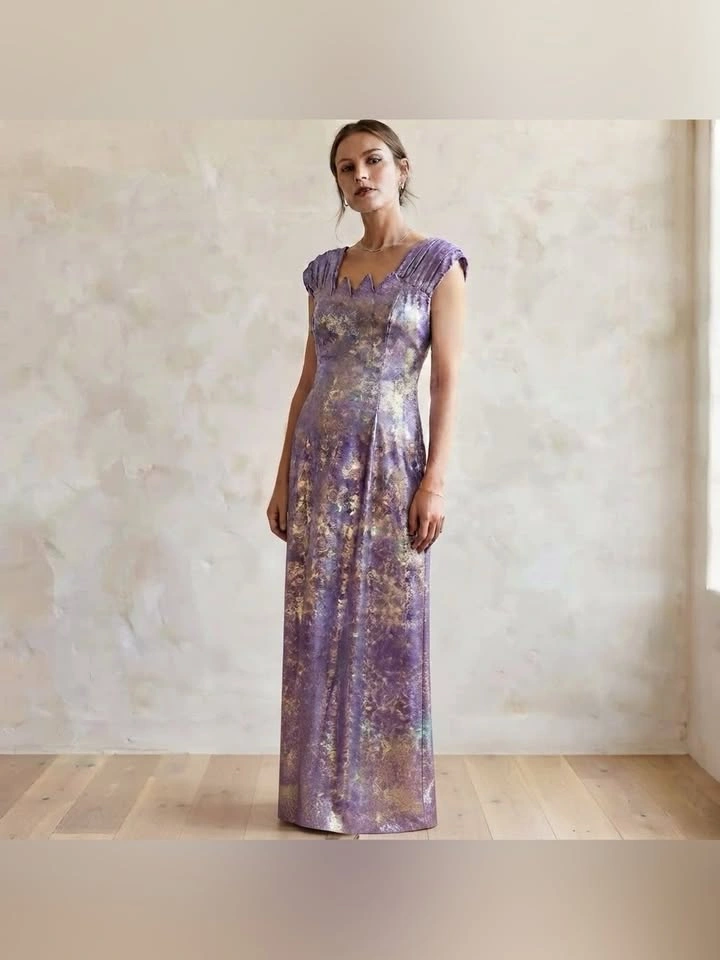 Homemade Purple Iridescent Costume Dress Mermaid Dragon Size M