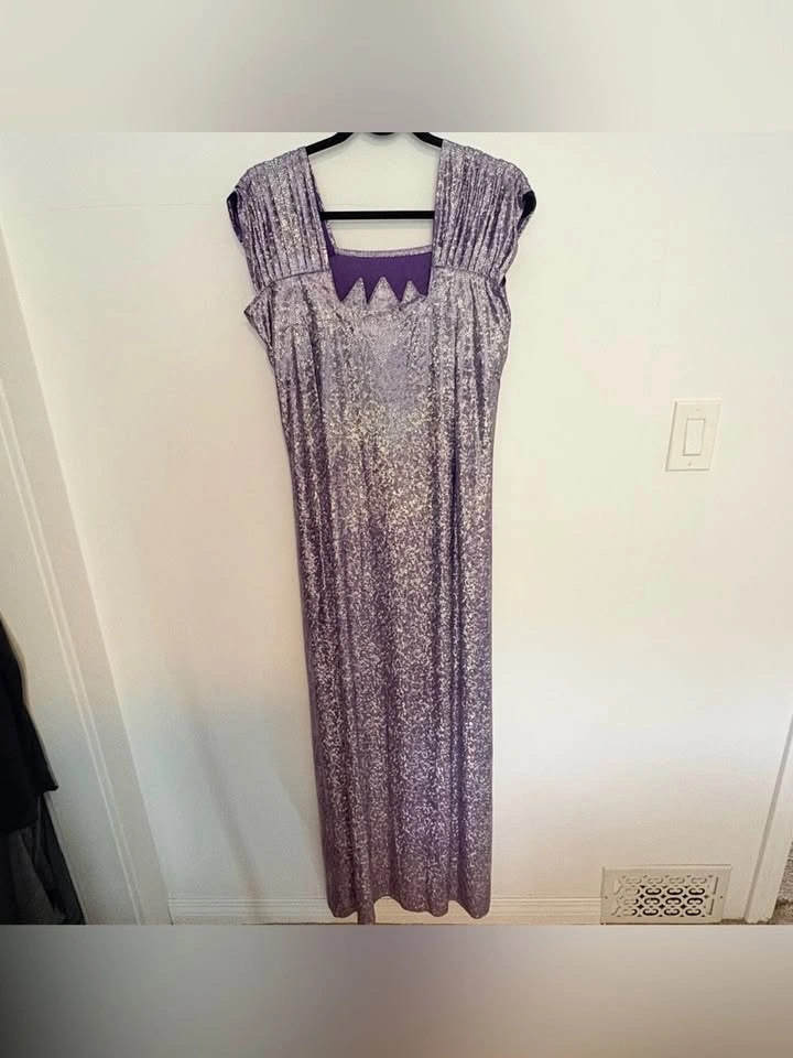Homemade Purple Iridescent Costume Dress Mermaid Dragon Size M - photo 4