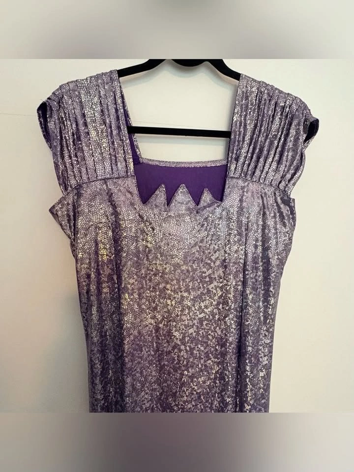 Homemade Purple Iridescent Costume Dress Mermaid Dragon Size M - photo 5