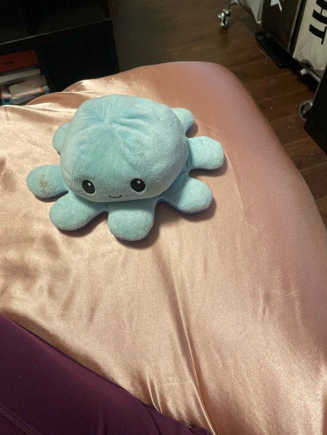 Stuffy, flipable octopus