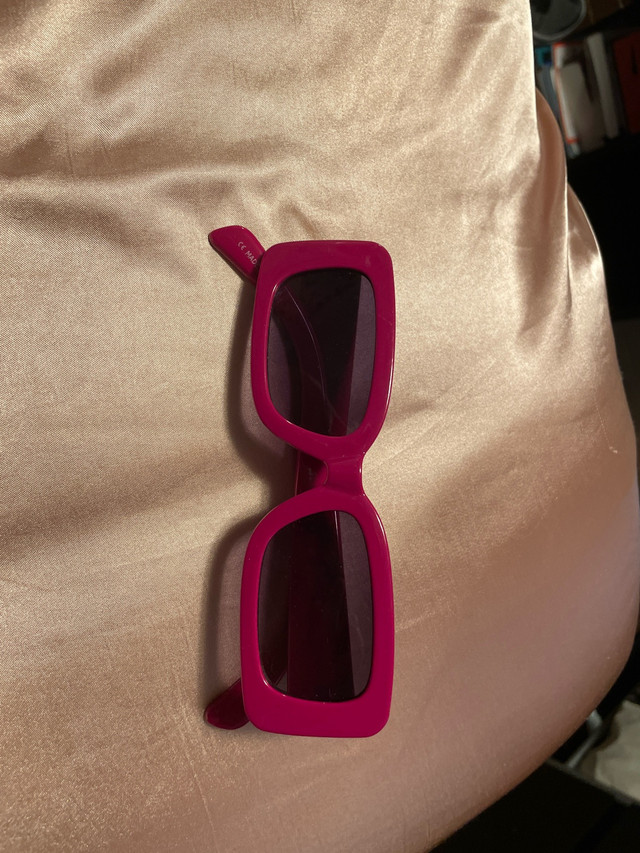 Hot pink sunglasses