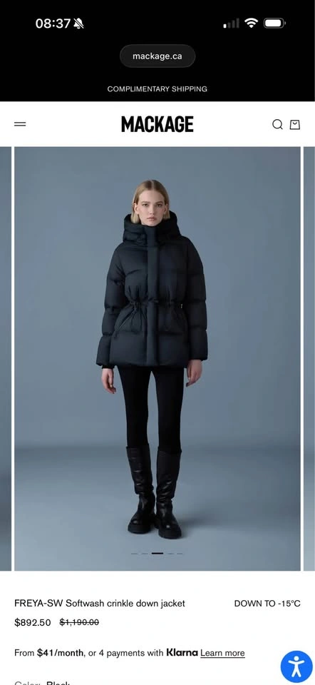 Mackage Freya Down jacket - Medium LIKE NEW - photo 2