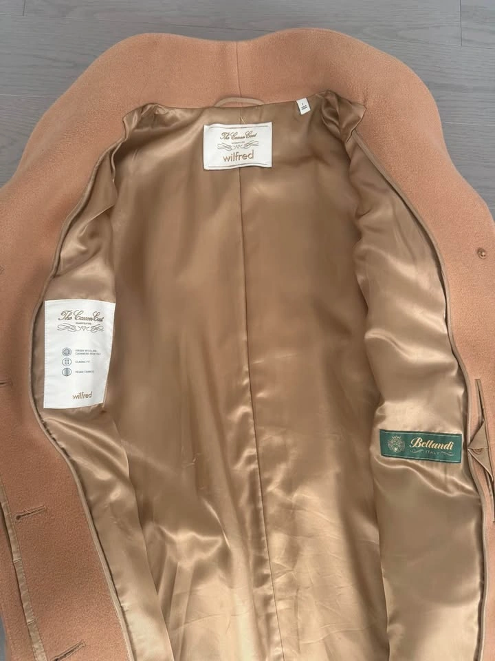 Aritzia Wilfred Cocoon Coat – Camel – Knee Length- Size L - photo 3