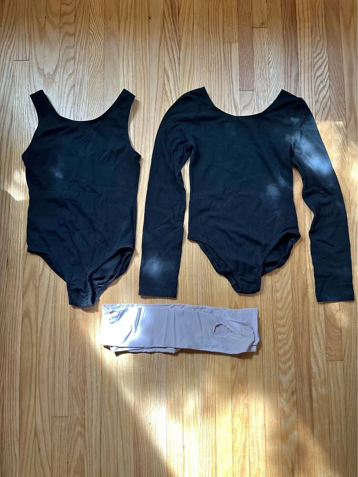Kids Black Ballet Dance Wear Set - Size 10/12