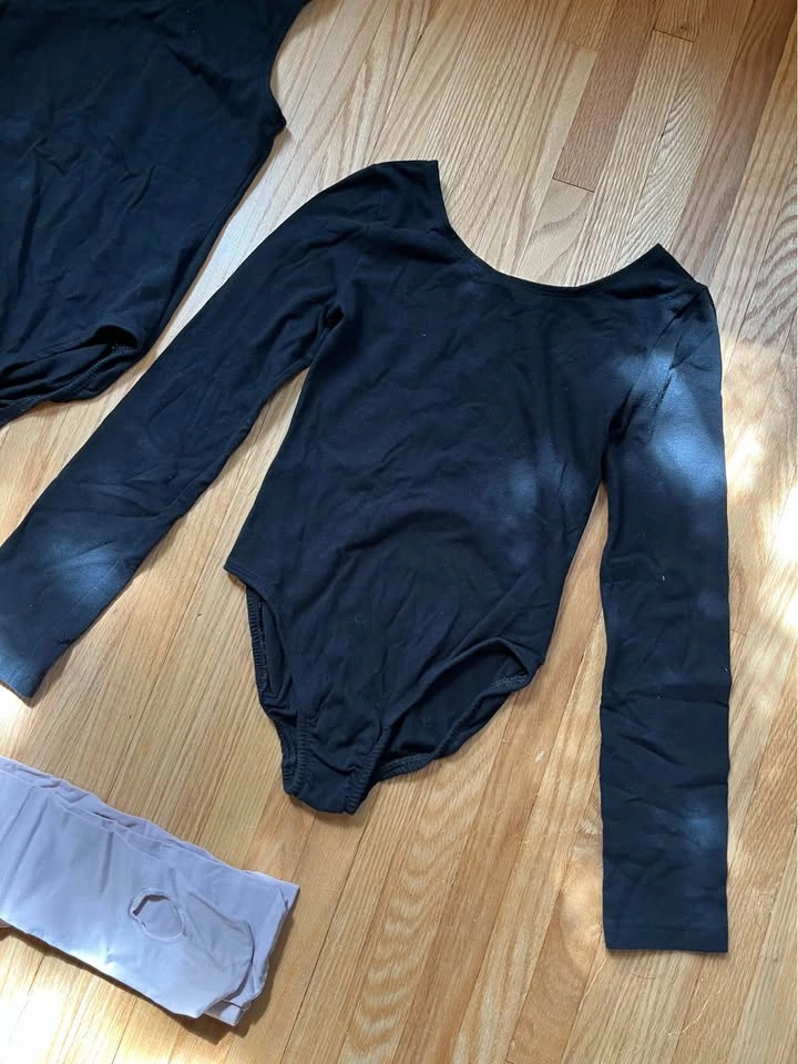 Kids Black Ballet Dance Wear Set - Size 10/12 - photo 2