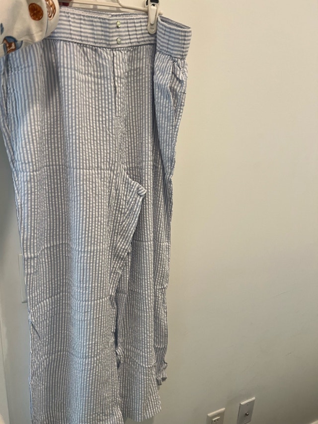 C&C California Blue and White Striped Pants