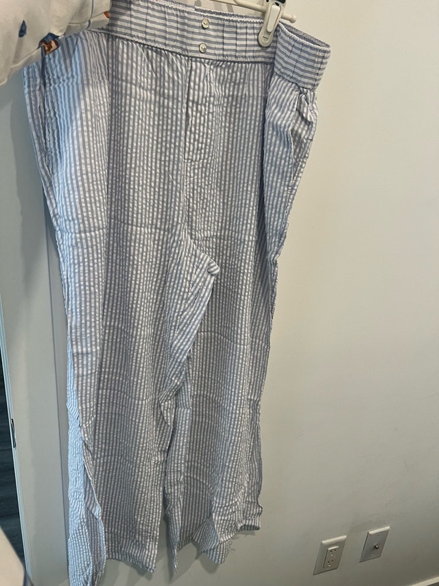 C&C California Blue and White Striped Pants - photo 4