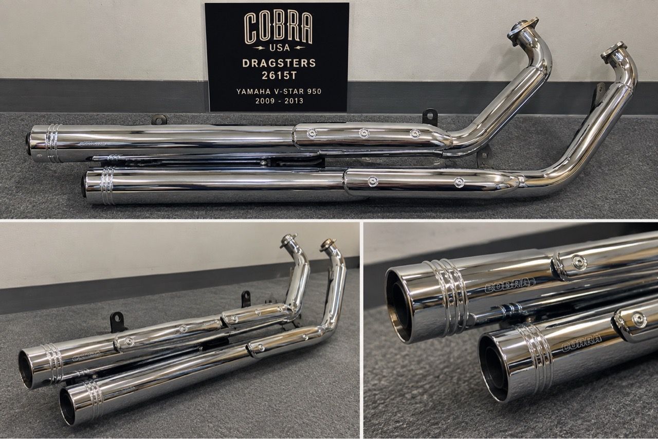 Cobra 2615T Dragsters 2-Into-2 Exhaust – Yamaha V-Star 950 - photo 2