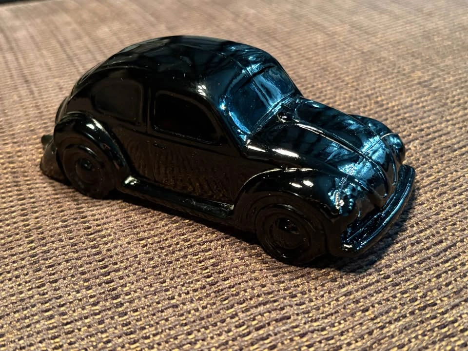Vintage 1970s Avon Black Glass Volkswagen Beetle Aftershave Bott - photo 2