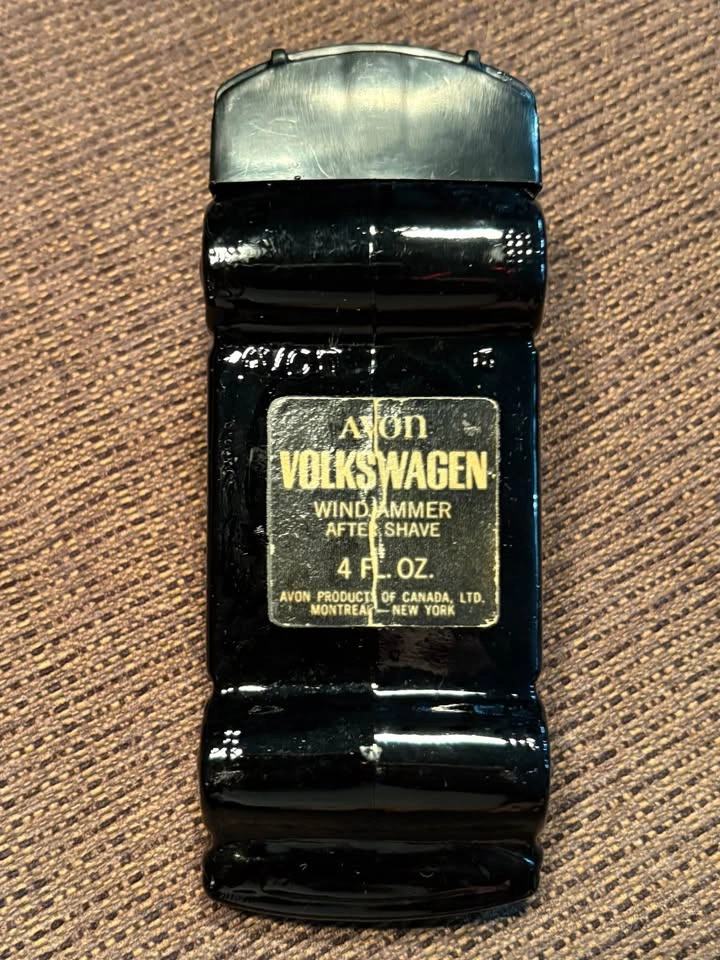 Vintage 1970s Avon Black Glass Volkswagen Beetle Aftershave Bott - photo 3
