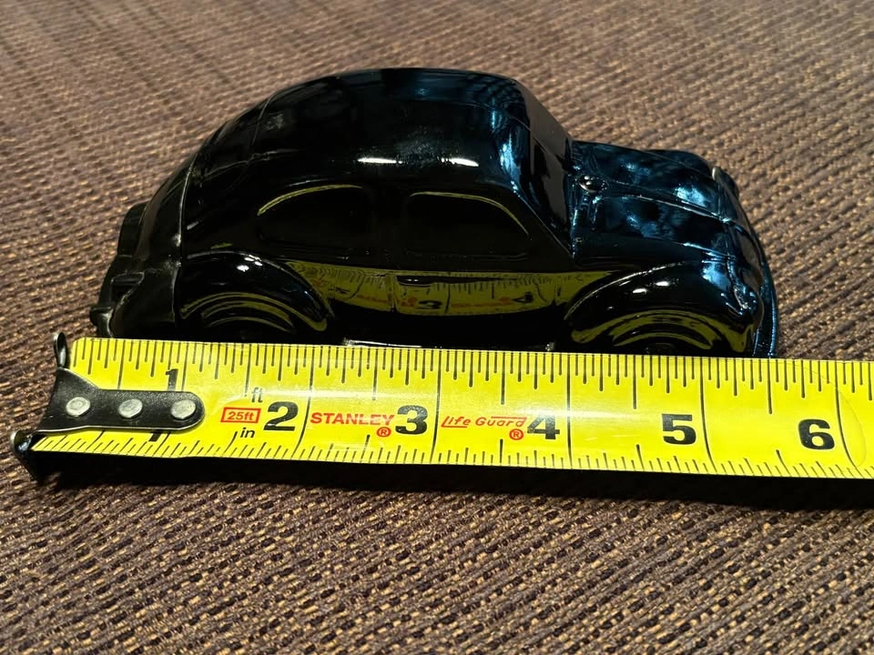 Vintage 1970s Avon Black Glass Volkswagen Beetle Aftershave Bott - photo 4