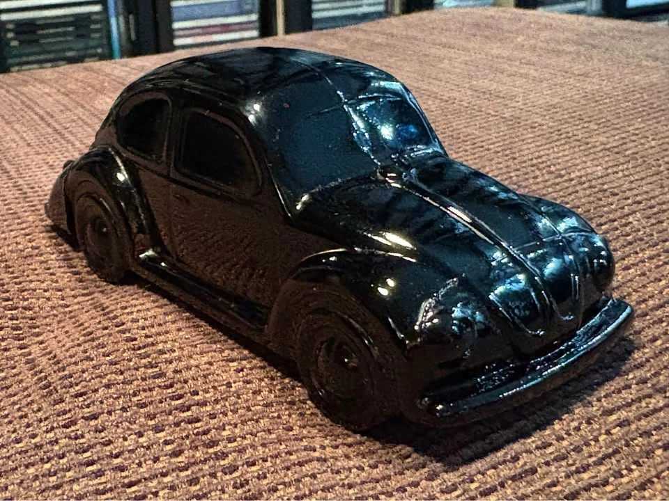 Vintage 1970s Avon Black Glass Volkswagen Beetle Aftershave Bott - photo 5