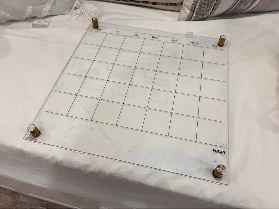 U Brands Acrylic Dry Erase Monthly Calendar 40x40 cm 🏈 - photo 2