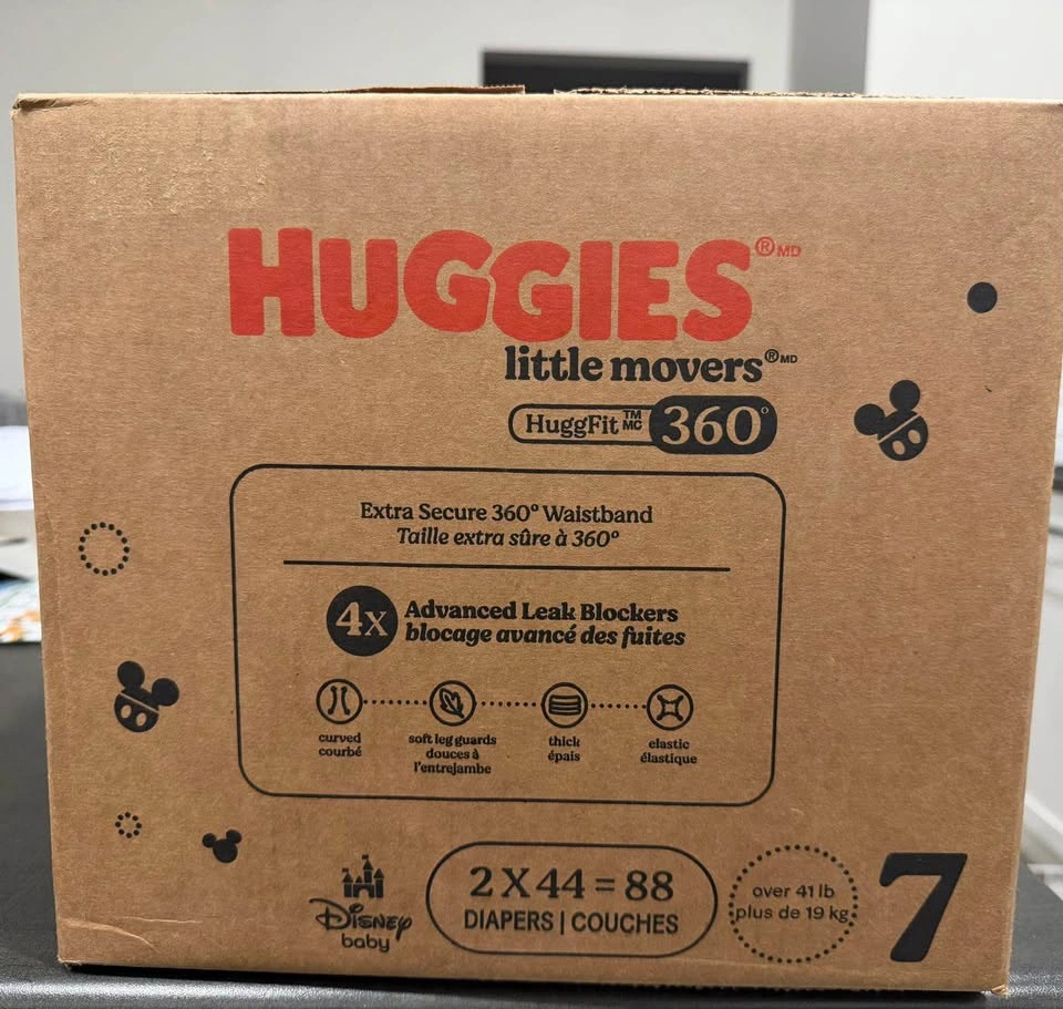 New Huggies Little Movers 360 Size 7 Diapers - 88 Count - photo 2